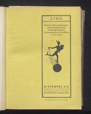 2. Teil: Fraktur-Auszeichnungs- und Titelschriften / Gotisch / Kanzlei / Schwabacher-Schriften und ihre Abarten