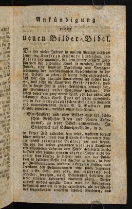 14a-14b, Ankündigkung einer neuen Bilder-Bibel