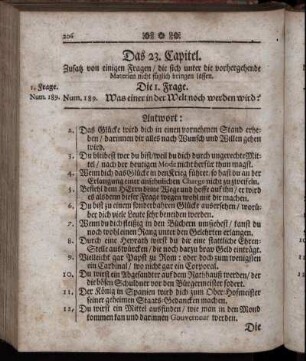 Das 23. Capitel. / Zusatz... / Num. 189. - Num. 200.