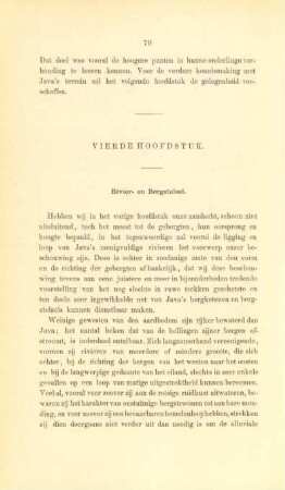 Vierde hoofdstuk. Rivier- en bergstelsel