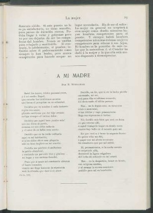 A mi madre. [Poesía]