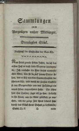 Dreyßigstes Stück.