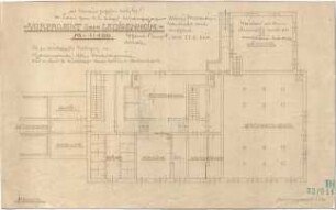 Fischer, Theodor; München - Freimann; Ledigenheim - Vorprojekt (Grundriss Keller)