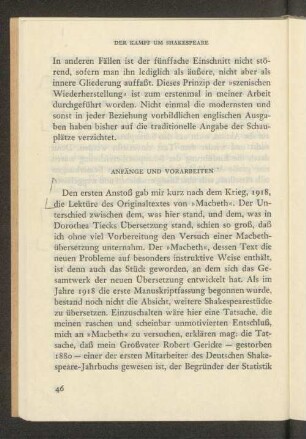 Anfänge und Vorarbeiten