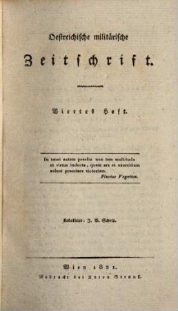Oestreichische militärische Zeitschrift. 1821, 2