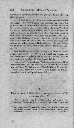 Charte von Alt-Ostpreussen, Litthauen und Westpreussen : Sect. IV