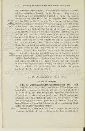 III. Die Befreiungskriege. 1813- 1815