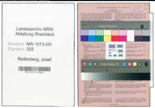 Entnazifizierung Josef Reifenberg , geb. 17.02.1891 (Ingenieur)