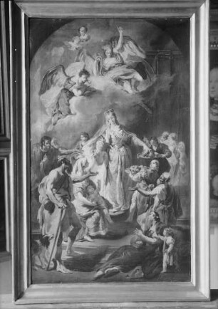 Die heilige Elisabeth verteilt Almosen