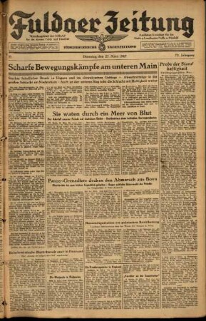 Ausgabe vom Dienstag, den 27. März 1945.