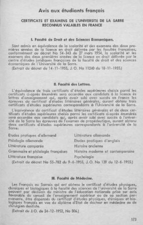 Avis aux étudiants français