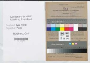 Entnazifizierung Carl Burchard, geb. 12.12.1884 (Jurist)