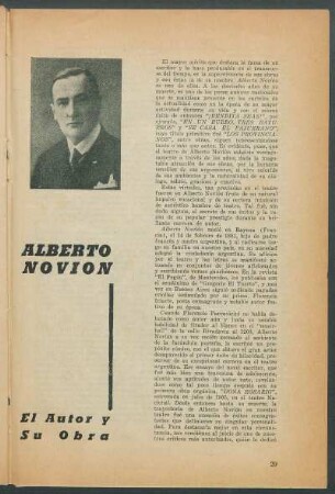 Alberto Novión : El autor y su obra