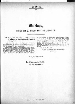 ad No. 72 (417), 23. Juni 1879