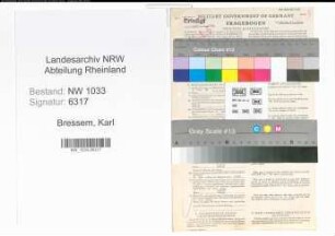 Entnazifizierung Karl Bressem , geb. 02.01.1897 (Schutzpolizist)