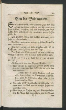 Von der Subtraction