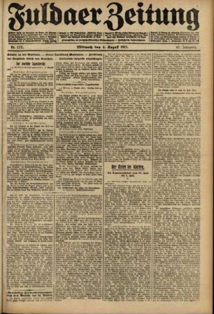 Ausgabe vom Mittwoch, den 04. August 1915.