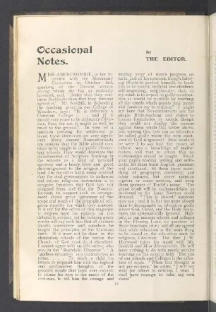Occasional notes