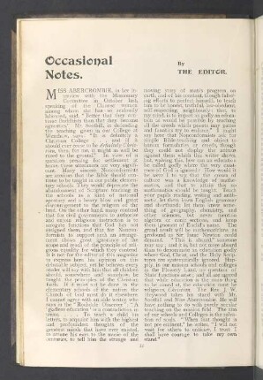 Occasional notes