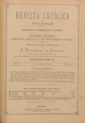Ano II. 16 de Marzo de 1890, Núm. 58