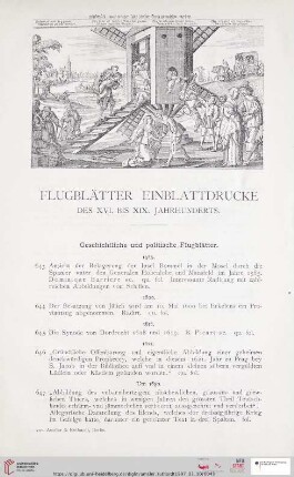 Flugblätter, Einblattdrucke des XVI. bis XIX. Jahrhunderts(Nr. 643 - 751)