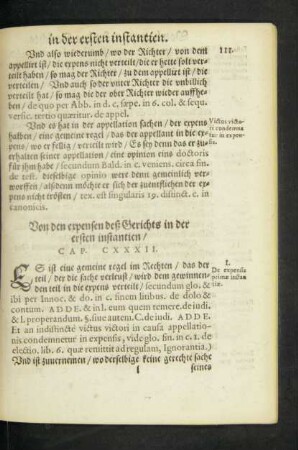 Von den expensen deß Gerichts in der ersten instantien/ Cap. CXXXII.