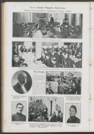 En el Ateneo Hispano Americano : Banquete a los periodistas. - Conferencia del doctor Zeballos.