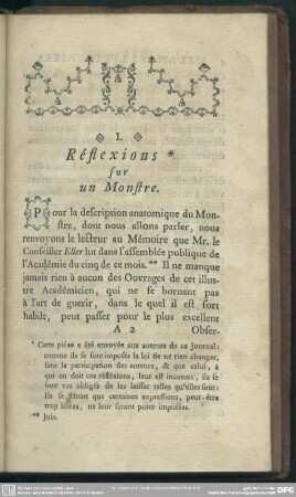 I. Réflexions sur un Monstre