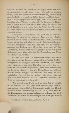 Die rechtliche Natur des Bodmerei-Vertrages