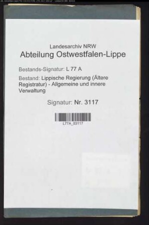 Der oesterreichische Geschäftsträger in Detmold