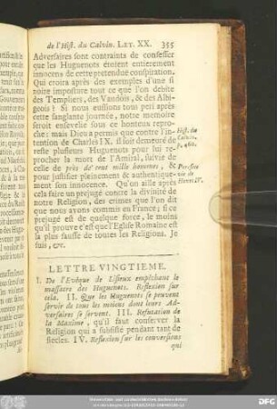 Lettre Vingtieme.