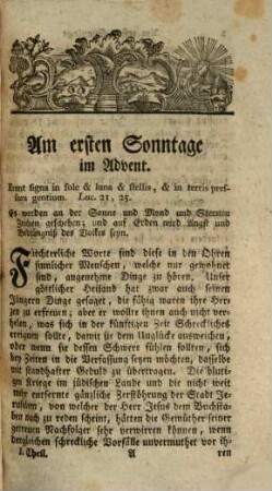 Kurze Predigten auf die Sonntage des Jahres, 1