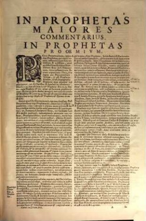 Commentarius In Quatuor Prophetas Maiores