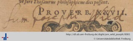 [Provenienz]: Wild, Joseph