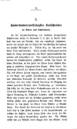 Hundertundvierundsiebzigstes Sendschreiben an Lehrer und Lehrerinnen