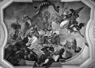 Das heilige Altarsakrament : Das heilige Altarsakrament. Fresko (1725-1729; J. G. Bergmüller). Ochsenhausen, Ehemalige Benediktiner-Reichsabtei, Klosterkirche