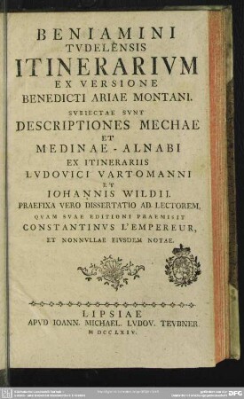 Benjamini Tudelensis Itinerarium