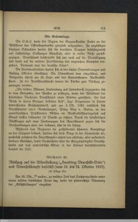 46. Rückzug auf die Aisnestellung ("Hunding-Brunhild-Linie") und Abwehrkämpfe daselbst
