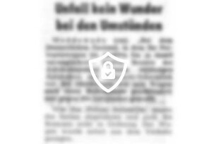 Unfall kein Wunder bei [Name maskiert]