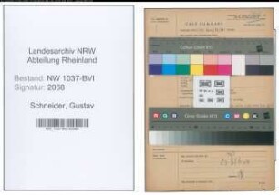 Entnazifizierung Gustav Schneider , geb. 19.03.1898 (Kaufmann)