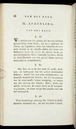 IX. Afdeeling. Van het Hart