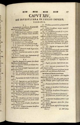 Caput XIV. De Investitura In Feudis Imperii.