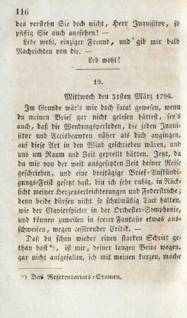 19. Mittwoch den 31sten März 1796.