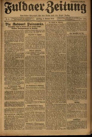 Ausgabe vom Freitag, den 04. Januar 1924.