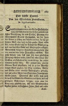 Das sechste Capitel. Von den öffentlichen Proceßionen ...