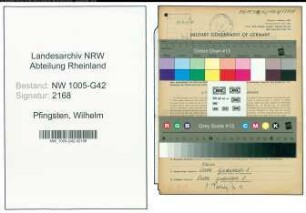 Entnazifizierung Wilhelm Pfingsten , geb. 08.06.1905 (Friseur)
