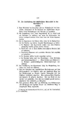 Die Handhabung des physikalischen Unterrichts in der Volksschule