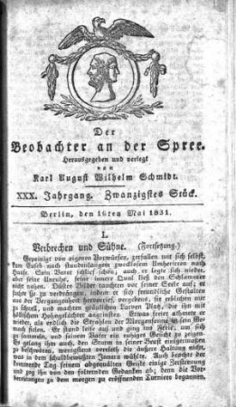 20. Stueck, 16. Mai 1831