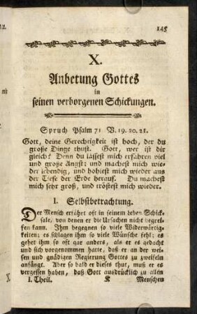 145-160, X. Anbetung Gottes in seinen verborgenen Schickungen.