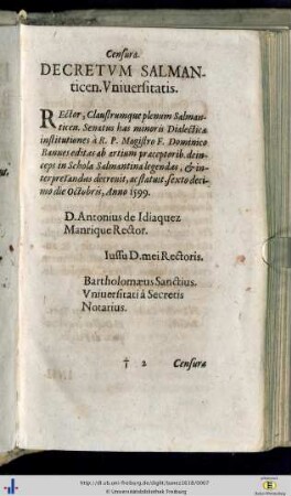 Censura, Dedicatio, Commendatio Operis.